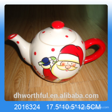 Christmas kitchenware, cerâmico, teapot, santa, estatueta